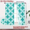 Set Of 2 Flat Printing Curtains Without Rod Geometric Blue White Design Saint Patrick Is Day Festival Chic Print Curtain Polyester