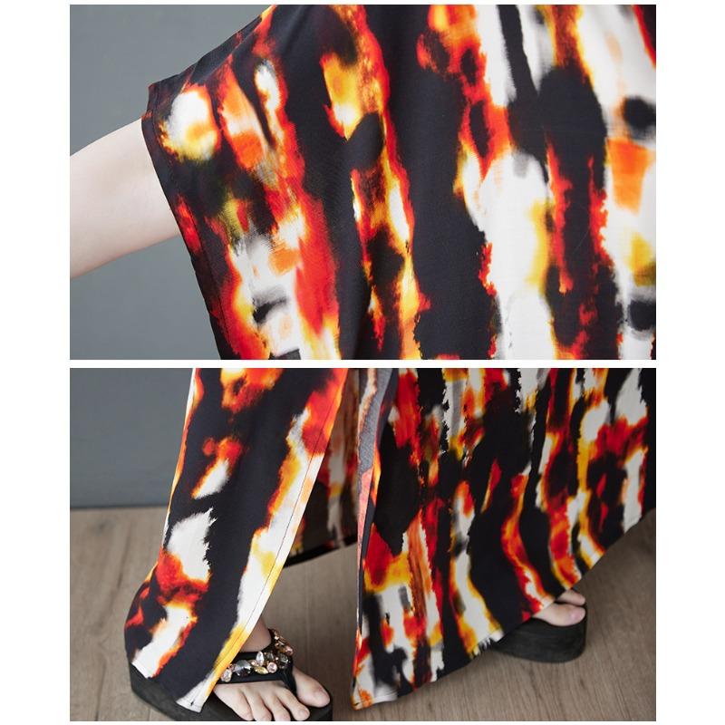 DIMANAF Neu 2025 Damen Sommer Übergröße Langes Kleid Locker Strand Druck Basic Freizeitkleid Übergroß