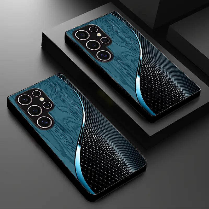 Creative textured waves Exquisite PhoneCase for Samsung Galaxy S26 S25 S24 S23 S22 S21 FE Ultra Plus Men women Built-in glass