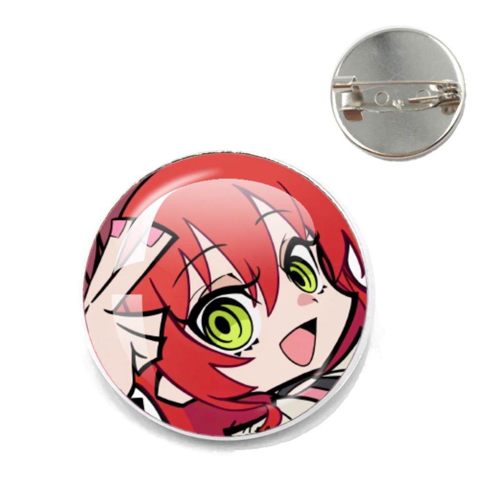BOCCHI THE ROCK Pin Round Cartoon 20MM/25MM Metal Brooches Handmade Pins For Backpack Jewelry Accessories Gifts Creative Badge