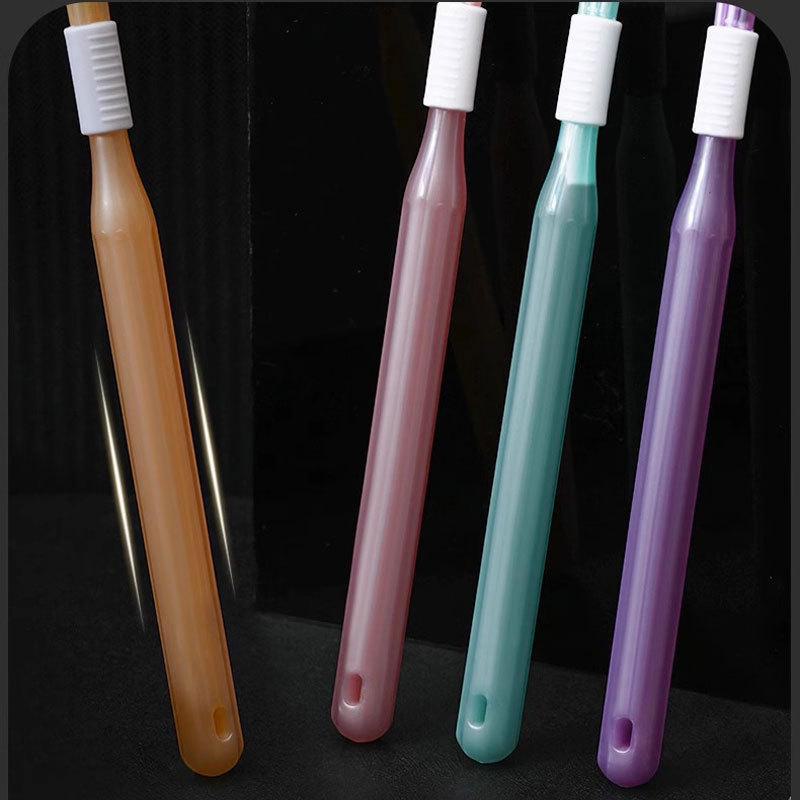 Three-Sided U-Shaped Toothbrush with Soft Bristles & Tongue Scraper, Macaron Colors.