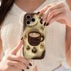 Latte Coffee Break Theme Wavy Edge Phone Case For iPhone 17 16 15 14 13 12 11 8 7 Plus Pro Max Soft Silicone Back Cover