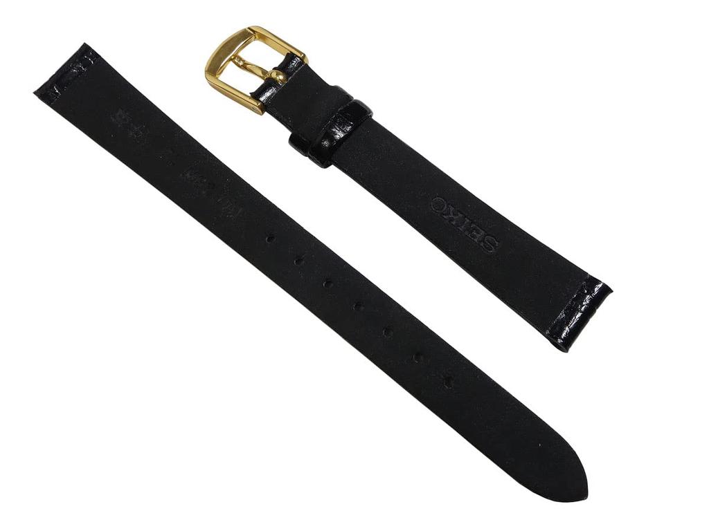 SEIKO DAP2 Watch Crocodile Embossed Band, 12mm, Leather, Black, Women's