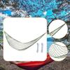 Camping Hammock Mesh Nylon Sleeping Bed Portable with Hooks Travel Swing Hanging Outdoor Sport