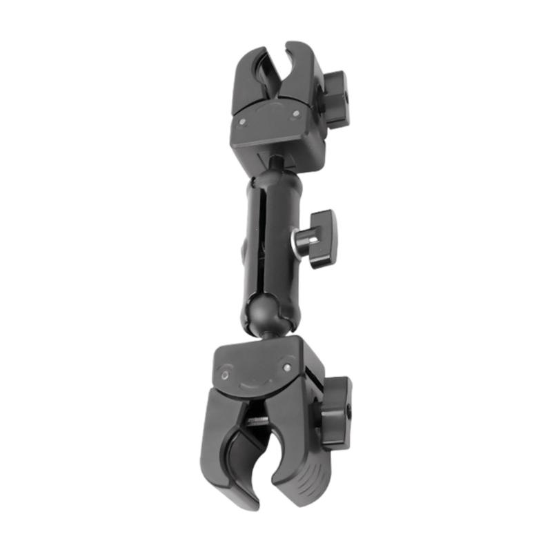 Double Head Strong Clamp Action Camera Mount Quick Release Adjustable Angle Lightweight Design for Cycling Hiking