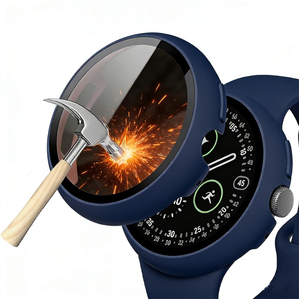 Etui z Ochroną Ekranu do Google Pixel Watch 4 41mm 45mm Twarde PC Ochronny HD Hartowane Szkło Zderzak Cover do Google Watch 4