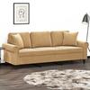 VidaXL 3-seater Sofa with Decorative Pillows Brown 180 Cm Velvet, Sofa, Living Room Sofa, 3-seater Velvet Sofa, 3200962