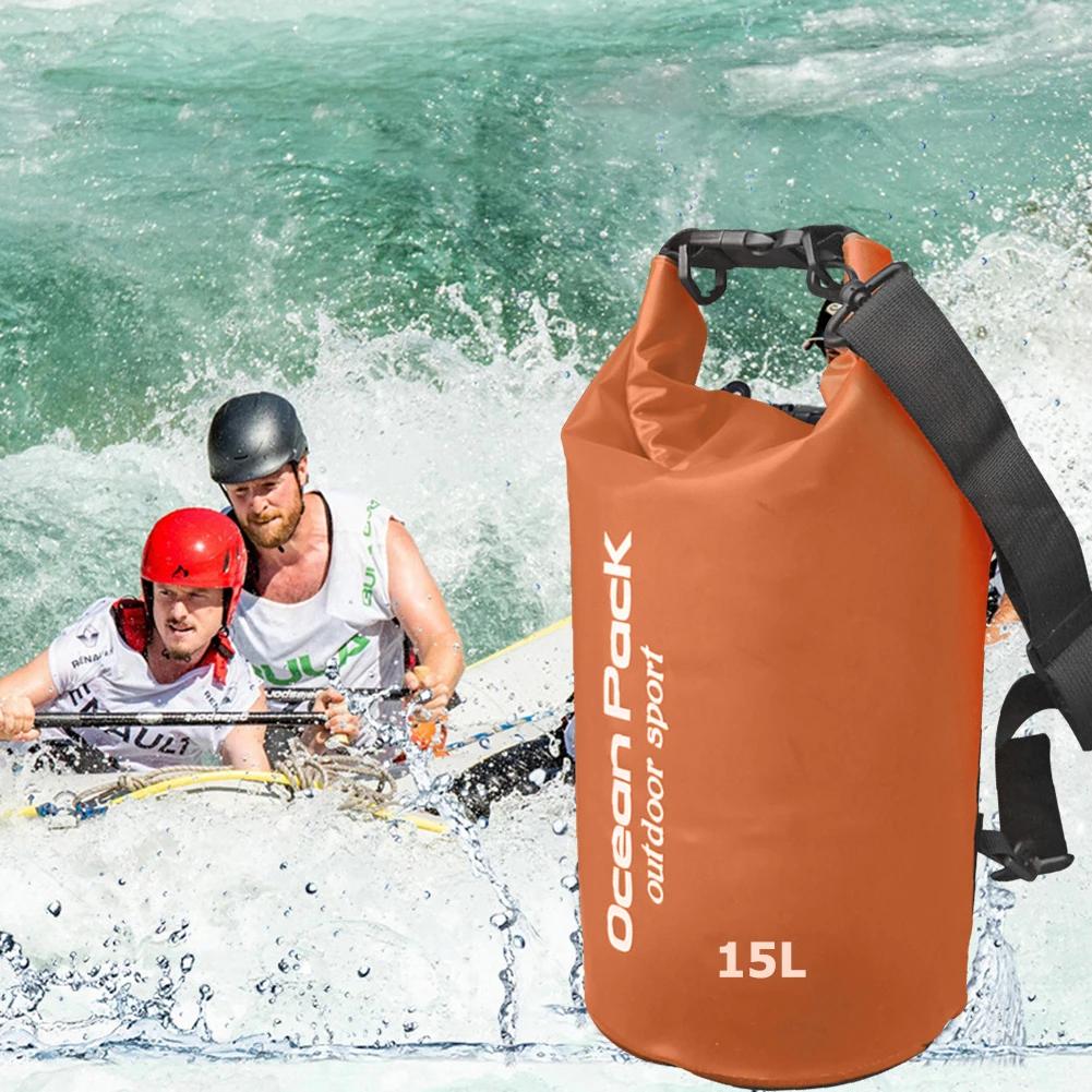 2L/5L/10L Wasserdichte Schwimmtasche Packsack Outdoor Rafting Kajakfahren Flusstrekking Rafting Angeln Schwimmen Bootfahren Wasserbeutel