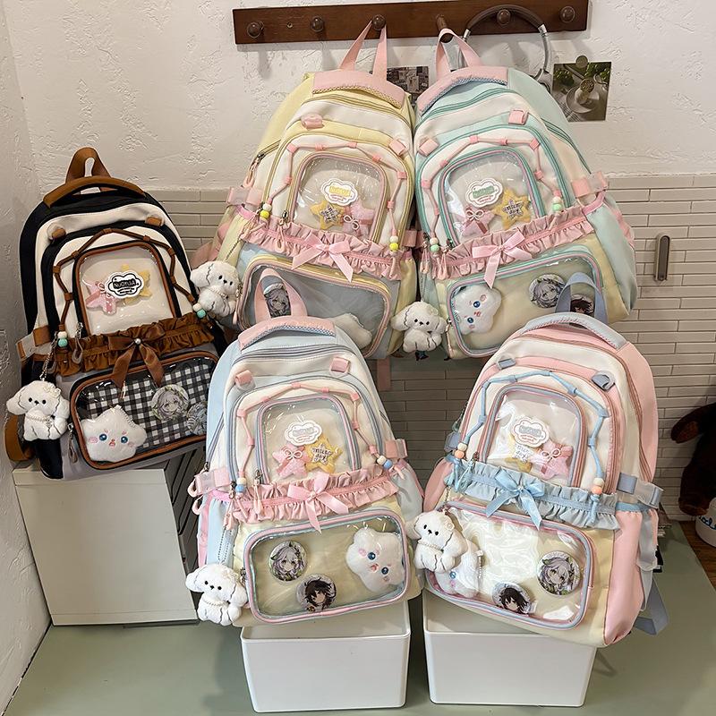 High School Students, Cute and Sweet Japanese Ba Chi Pain Bag, Large-capacity Backpack, Student Backpack Tide