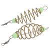 30PCS with Glow Beads Fishing Bait Cage Spring Fishing Bait Holder Rig  Outdoor Angling