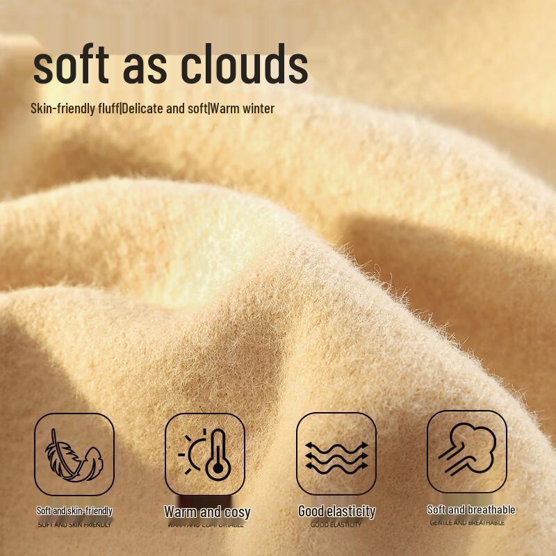 GENIOLAMODE Men's Fleece-Lined Turtleneck Sweater