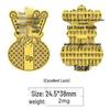 Gold Foil Lucky Cat & God of Wealth Phone Sticker – Prosperity Charm, Treasure Vault Gift
