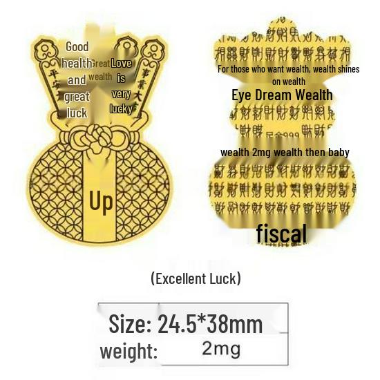 Gold Foil Lucky Cat & God of Wealth Phone Sticker – Prosperity Charm, Treasure Vault Gift