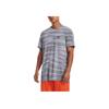 Under Armour Logo Print Pullover Crew Neck T-Shirt Men Tops Grey 1373726-011