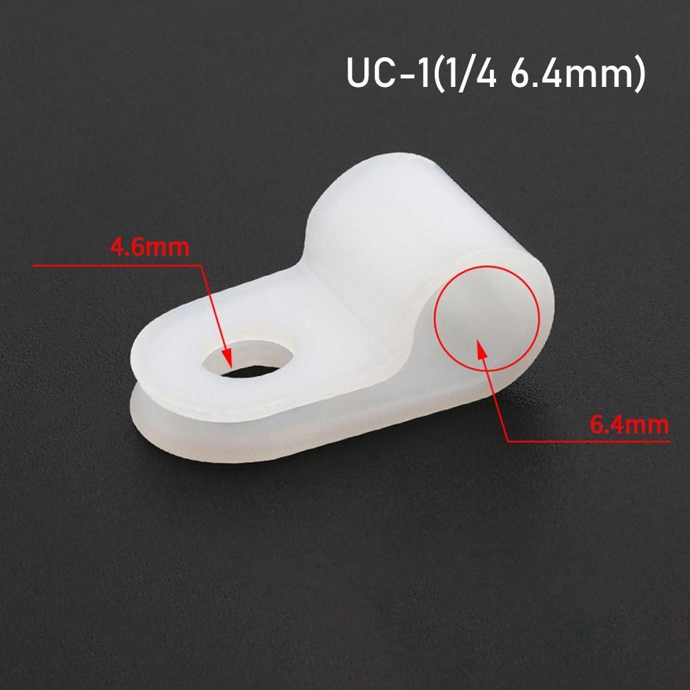 10PCS Plumbing Tightening Cable Clip Nylon Fastening Buckles Durable R-Type Hose Clamp  Cable