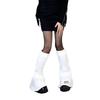 Harajuku Women Lolita Flared Leg Warmer Rib Knit Striped Letters Knee High Socks