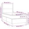 VidaXL Sommier à Lattes de Lit avec Matelas et LED, Lit Rembourré, Lit Simple, Lit Adulte de Chambre à Coucher Intérieur, 3136044