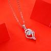 Elegant Heart Pendant Necklace With Moissanites Stone Adjustable Clavicle Chain For Daily Wear Or Special Occasions