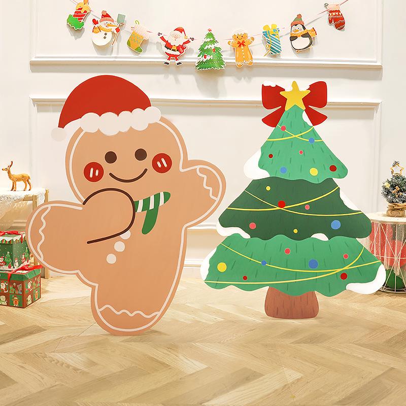Ornamenti di Natale a Tema Babbo Natale: Set Scena Oggetto di Scena per Foto Vacanze all'Aperto
