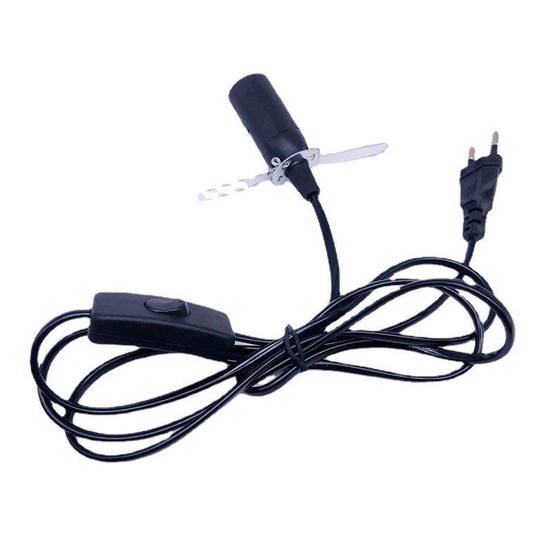 1Pcs EU Plug 1.8 Meters Power Cord Cable Lava Lamp Base Lamp Cord With Switch E14 Hanglamp Holder Light Bulbs SocketGood Quality