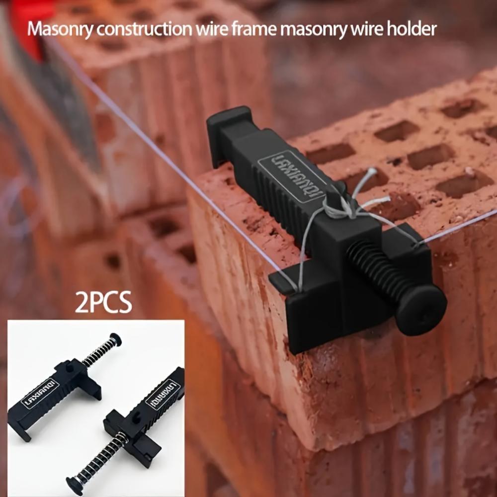 2Pcs New Brick‑Lining Runner,Leveling Measuring‑Line Drawer Tool Holder,Brick Line‑Clamp Puller,Fixture For Building Construction