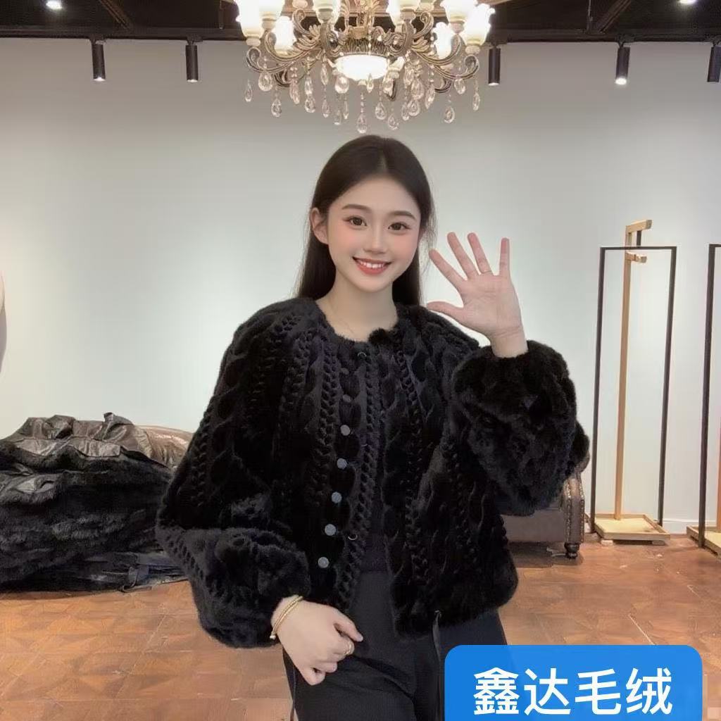 Premium Imitation Mink Soft Waxy Plush Short Coat Women'S Winter Light Luxury Environmentally Friendly Fur Fur Coat