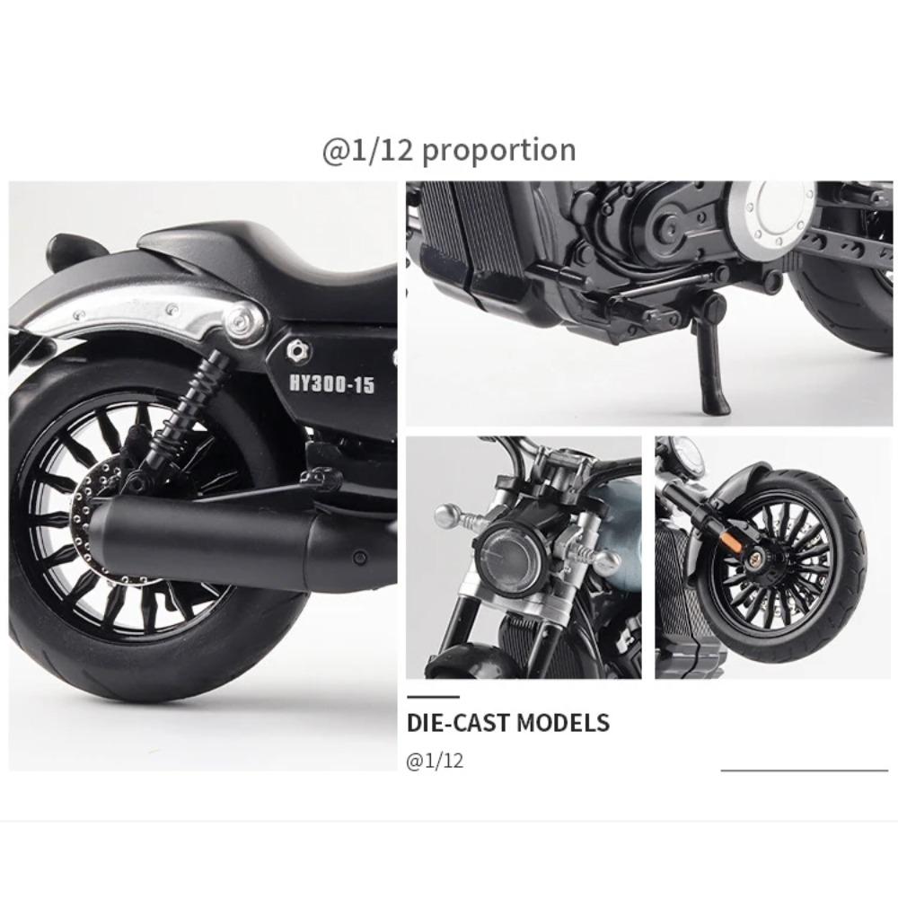 1/12 BENDA GINGERLLA 300 Diecast Motorcycle Model Toy Replica with Sound & Light Birthday Gift Christmas Gift Collection Bike