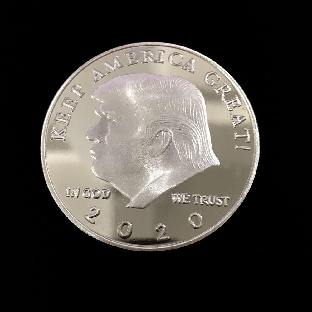 

Монеты Трампа 2020 года сохраняют Америку великой. Президентская монета-орёл. Сувенирная коллекция Дональда Трампа из предвыборной коллекции. серебряный