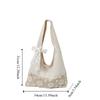 Tote Bag Flower Beach Bag Hollow Out Hollow Shoulder Bag Simple Solid Color Woven Bag  Girls