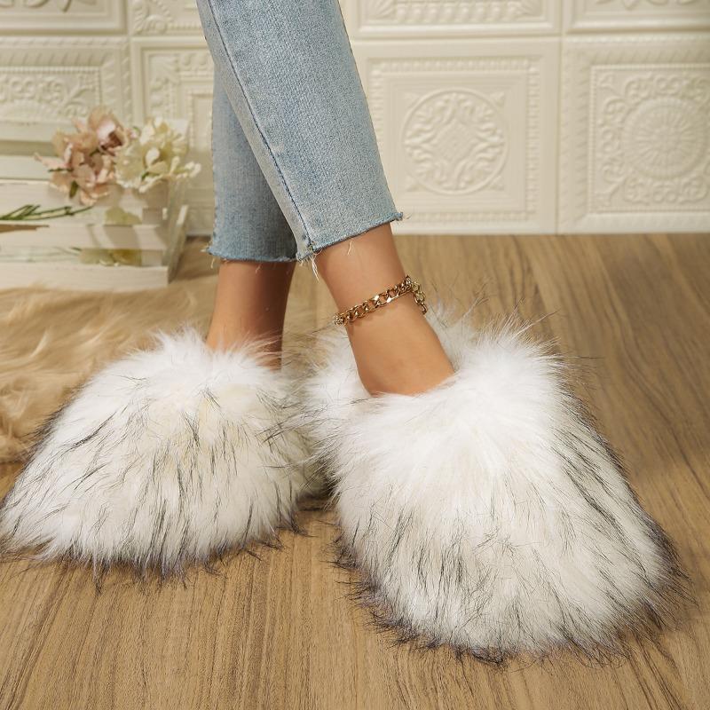 Женские зимние пушистые тапочки больших размеров — фото 6