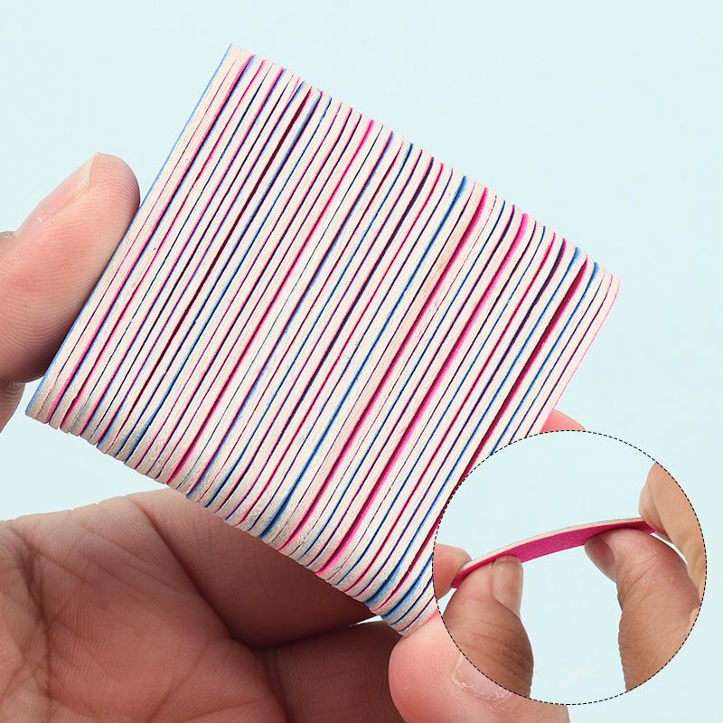 Mini 5cm Double-Sided Nail Files, 100-Pack: Easy for Beginners & Nail Salons