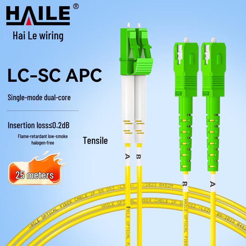 HAILE Single Mode Duplex Fiber Optic Patch Cable