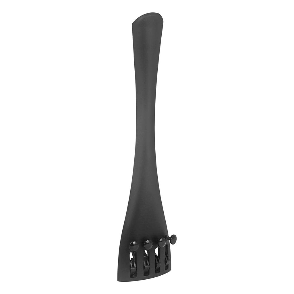 4/4 Cello Tailpiece with 4 Fine Tuners Carbon Fiber Matte Finish Durable Lightweight Design for String Adjustment and Stability