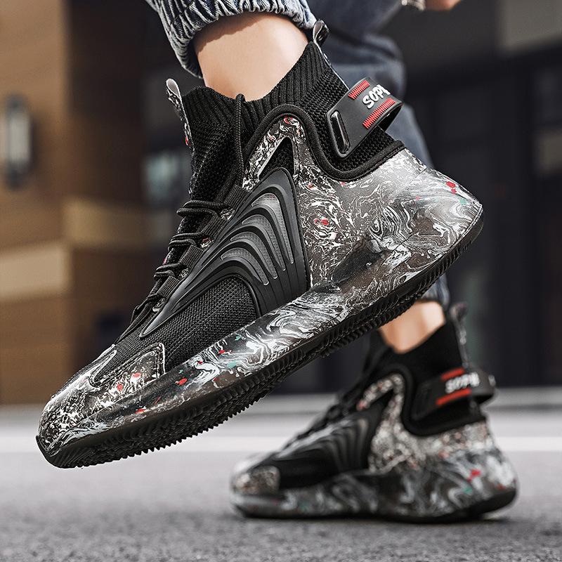 Sneakers Men's 2025 Spring and Autumn New Korean Version Mesh Breathable Comfortable Casual Shoes Personalized Fashion Student Running Shoes