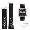 Cinturino per orologio in pelle di vacchetta Per TAG Heuer MONACO CARRERA Sostituzione cinturino CAW211M 211P CAW211R 211T Braccialetto in vera pelle da uomo 22mm