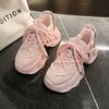 Estación Europea 2025 Nuevo Cuero Zapatos Europeos de Papá para Mujer Suela Gruesa Versátiles Aumento de Altura Casual Deportivos Ajustados Zapatos Blancos Pequeños