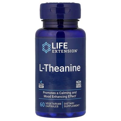 Life Extension L-Theanine 100mg Veggie Capsules, 60 Count