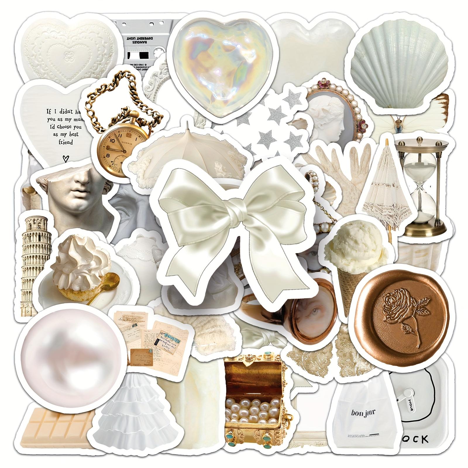 

50 шт. Виниловые наклейки для скрапбукинга, Ракушка, Бант, Дизайн таймера для ноутбуков, бутылок для воды, скейтбордов, Самоклеящиеся наклейки неправильной формы