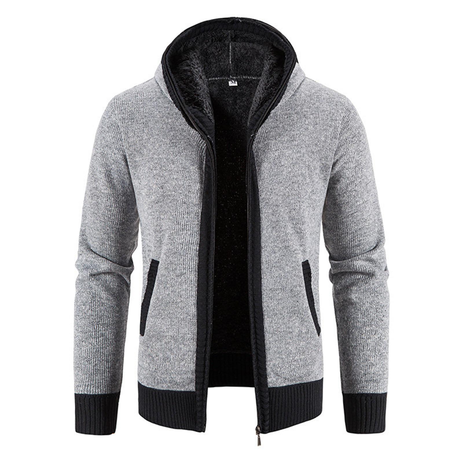 

Кардиган Вязание Повседневный Капюшон XXXL