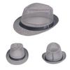 Herren Fedora Breiter Rand Netz Frühling Sommer Einfarbige Flache Krempe Sonnenschutzhut für Draußen