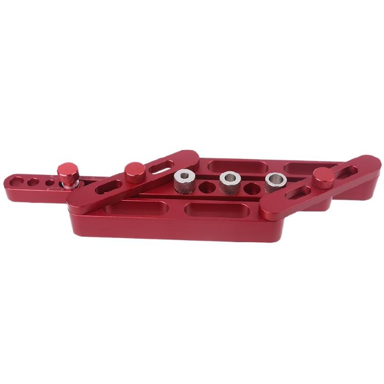 Woodworking 3-in-1 Dowel Hole Drilling Punching Locator Aluminum Alloy Tool