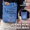 UK Trident Denim Smartphone Shoulder Bag, Women's, Vertical Smartphone Pouch, Lightweight, Crossbody, Popular with Women, Remodeled Style