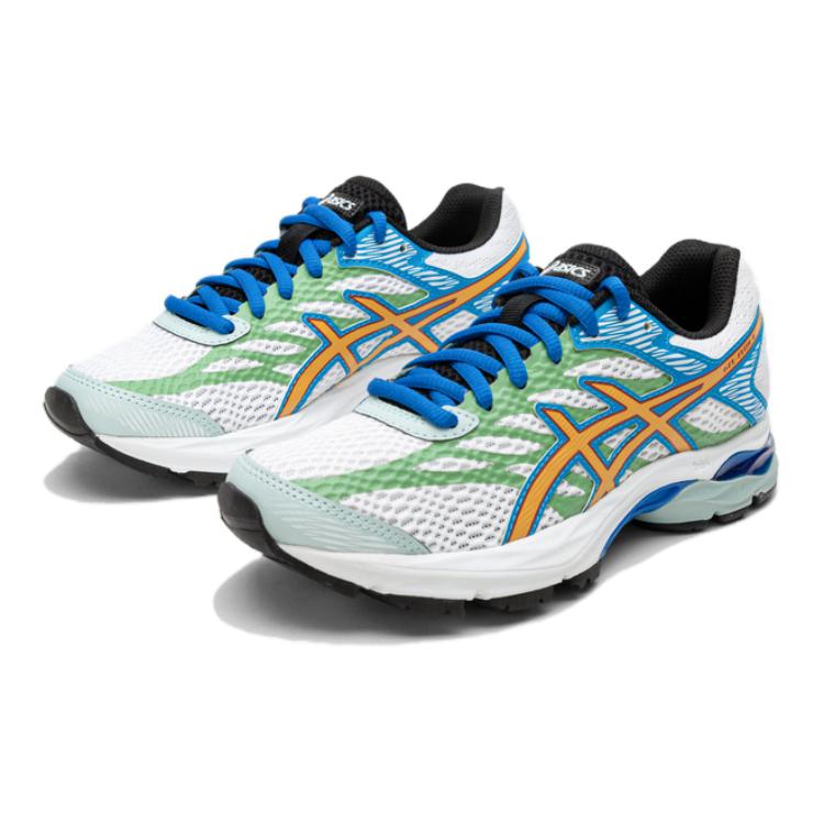 New Asics Gel Flux 4 Rebound Support Breathable Low Top Kids' Running Shoes White Blue 1014A321-102