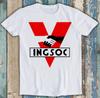 INGSOC 1984 Mens George Orwell Fictional Art Funny Gift Tee T Shirt M1353