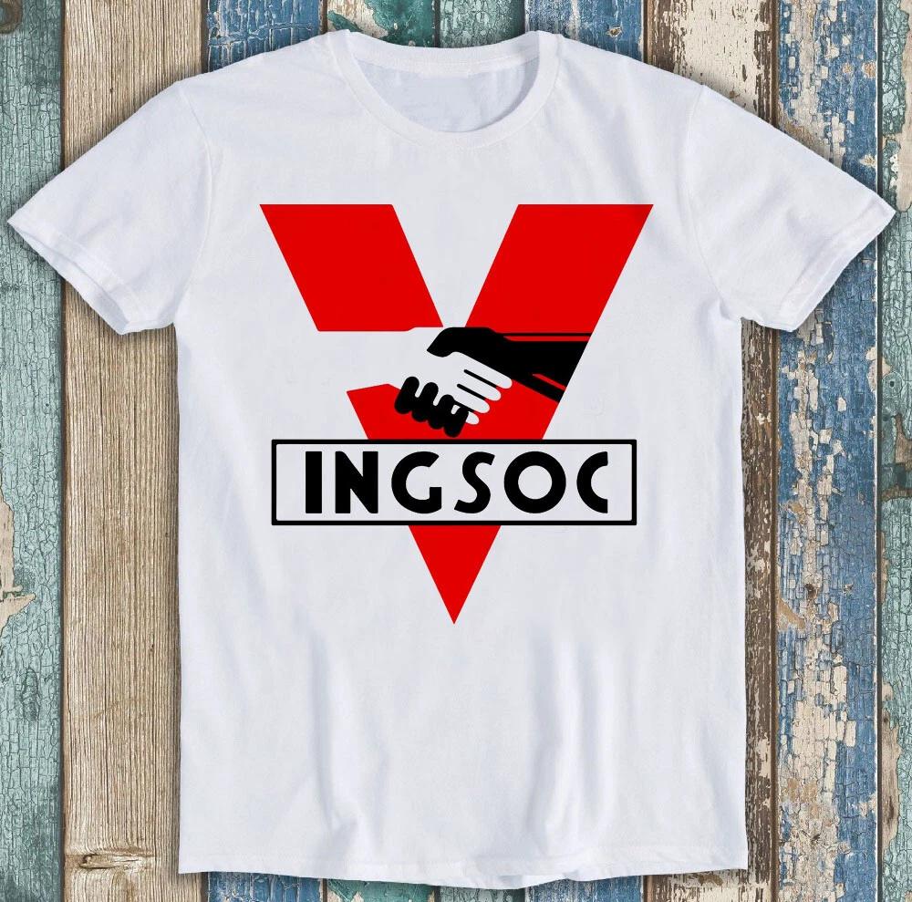 INGSOC 1984 Unisexs George Orwell Fictional Art Funny Gift Tee T Shirt M1353 S
