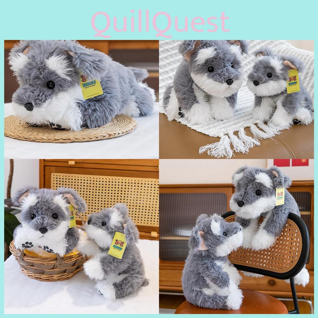 Snowing Terrier Plush Toy With Pp Cotton Filling For Kids Playroom Decor