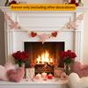 Neue Rot-Rosa Herz Filzblumen-Girlande Banner Für Valentinstag Hochzeit Verlobung Party Dekoration Und Heimdekoration