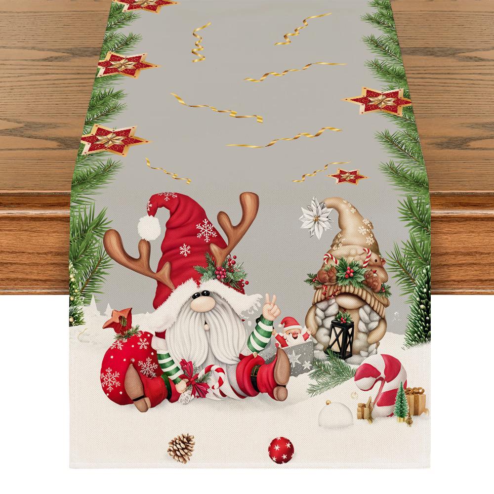 

Стираемая рождественская скатерть - Внутреннее/Наружное украшение для обеденных столов Diameter 90cm