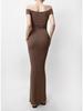 2026 Summer Sexy One-Shoulder Bodycon Dress: Hip-Hugging, Waist-Cinched, Solid Color Long Dress for Women