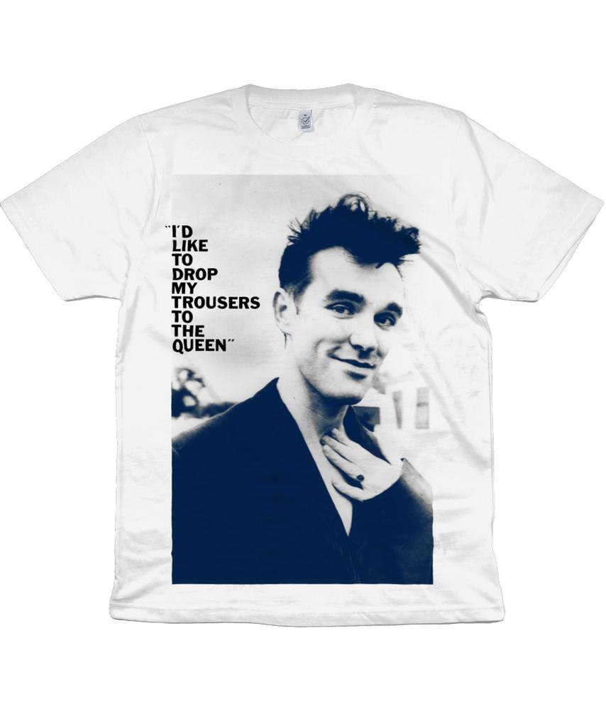 

The Smiths - I D LIKE TO DROP MY TROUSERS TO THE QUEEN -1985 - Indigo- T Shirt 3XL